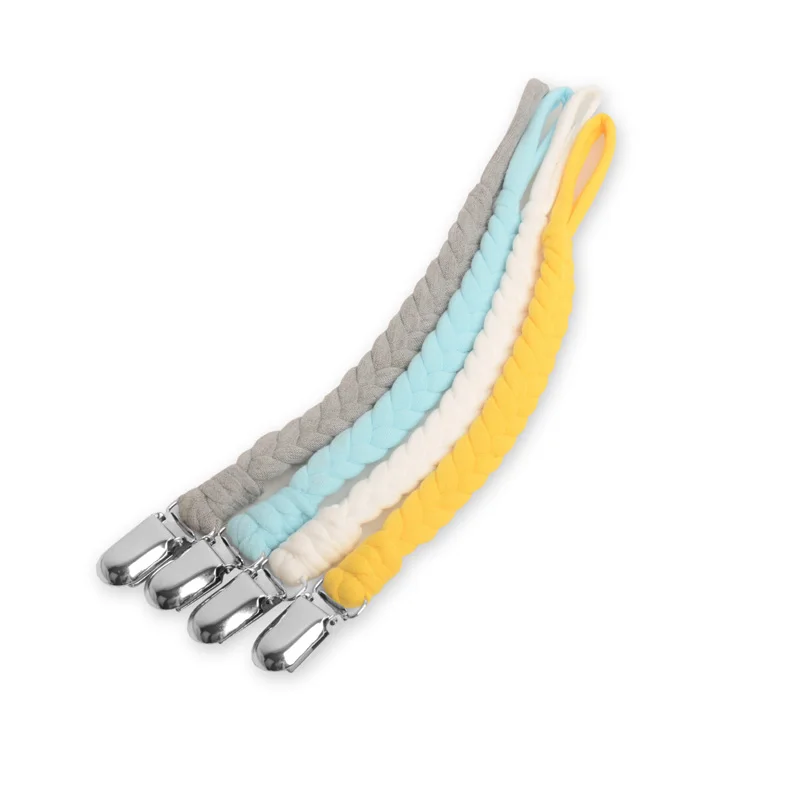 XCQGH Binky Clips Pacifier Dummy Clip Universal Fabric Hand Made Braid Newborn Baby Nipple Holder Pacifier Chain XCQGH Binky Clips Pacifier Dummy Clip Universal Fabric Hand Made Braid Newborn Baby Nipple Holder Pacifier Chain