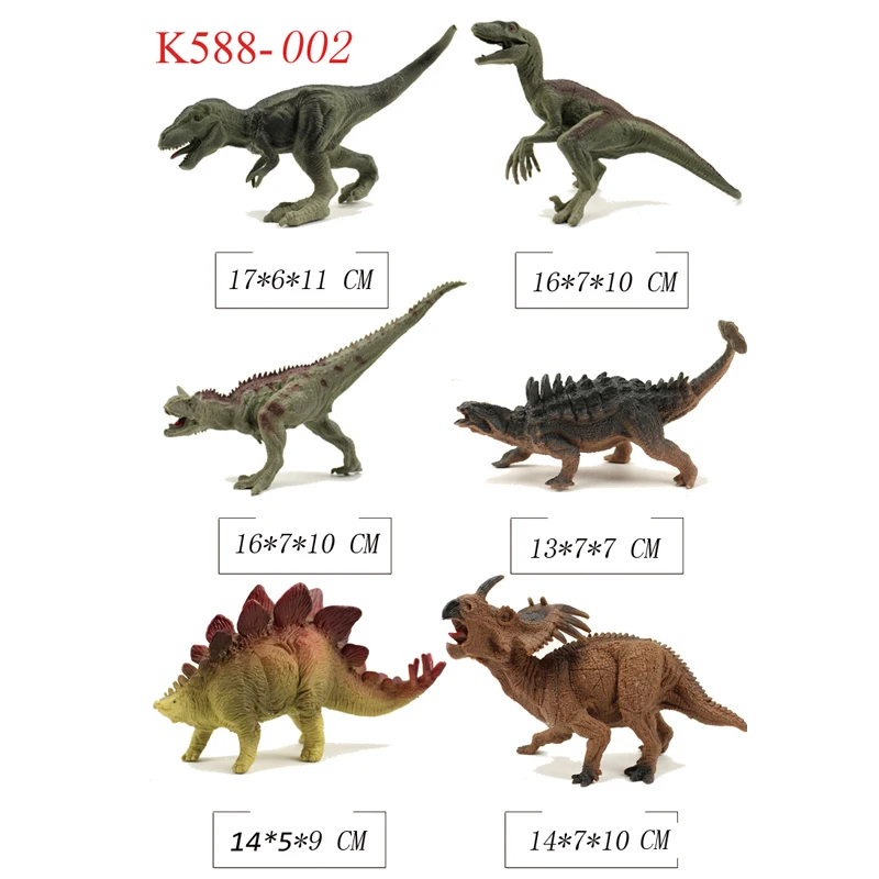 6pcs/set Dinosaur Figures Plastic Toy Animals Models Simulation Quality PVC Action Figure Toys Party For Children DIY Gift | Игрушки и