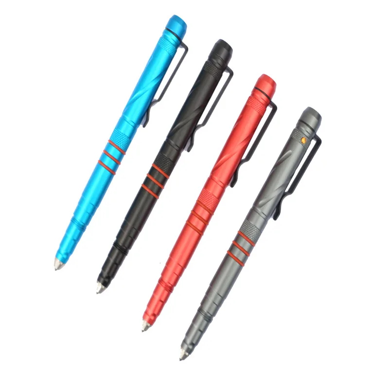LED Flashlight Self Defense Pen Security Protection Defense Personal Tactical Pen Aluminum Alloy illumination Pen With Gift Box