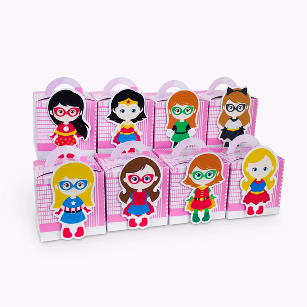 

Superhero Girl Avengers Cupcake Box Baby Shower Supplies Candy Box Gift Box Favor Box Girl Birthday Party Decorations Kids
