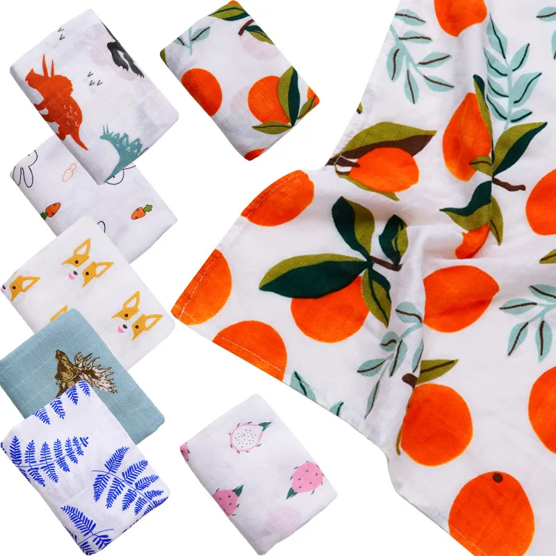 

Multifunction Bamboo cotton baby blanket swaddle Newborn Cute soft muslin Blanket Infant Wrap Feeding Burp Cloth Towel Scarf
