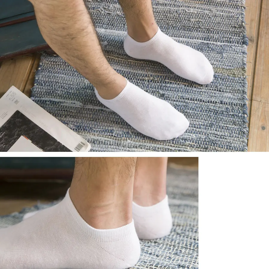 LIONZONE Men Cotton White Socks 2018 Spring Summer Casual Mesh Thin