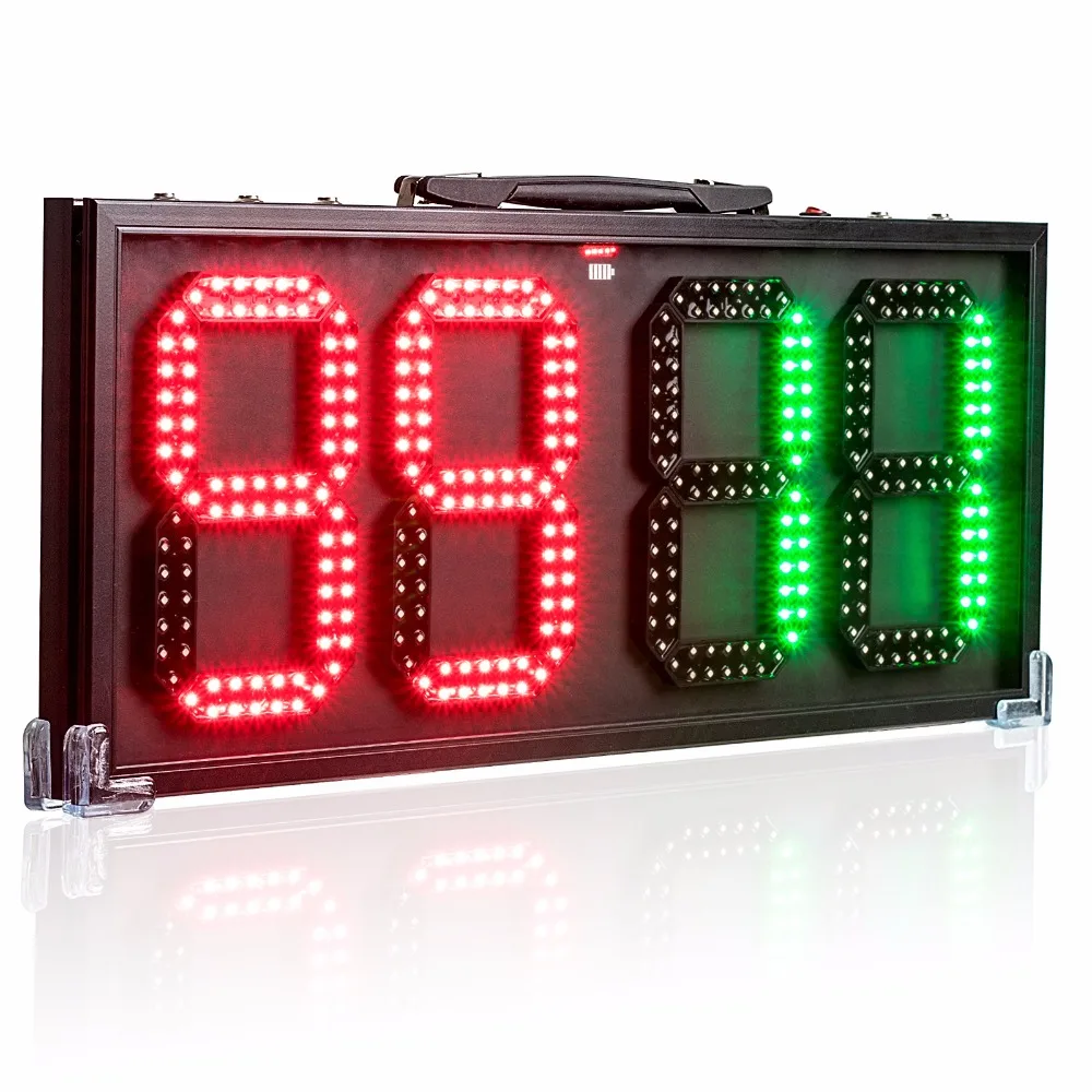 US $309.00 60cm LED Manual Scoreboard Portable Football Electronic Soccer change player display board 1 side Referee substitution boards