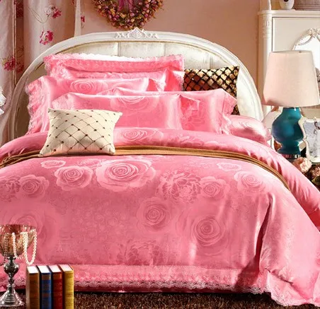 Online kaufen groÃhandel rosa satin bettdecke aus china rosa satin ...