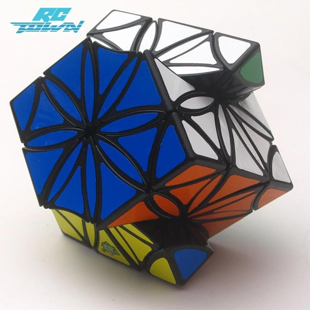 RCtown Petal Shaped Magic Cube with Sticker Brain Teaser Skewb Cube Puzzle Toy for Beginners Gifts zk30