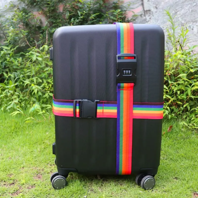 4 x NEW ADJUSTABLE LUGGAGE BELT SUITCASE STRAPS BAGGAGE DOWN TRAVEL WITH TAG