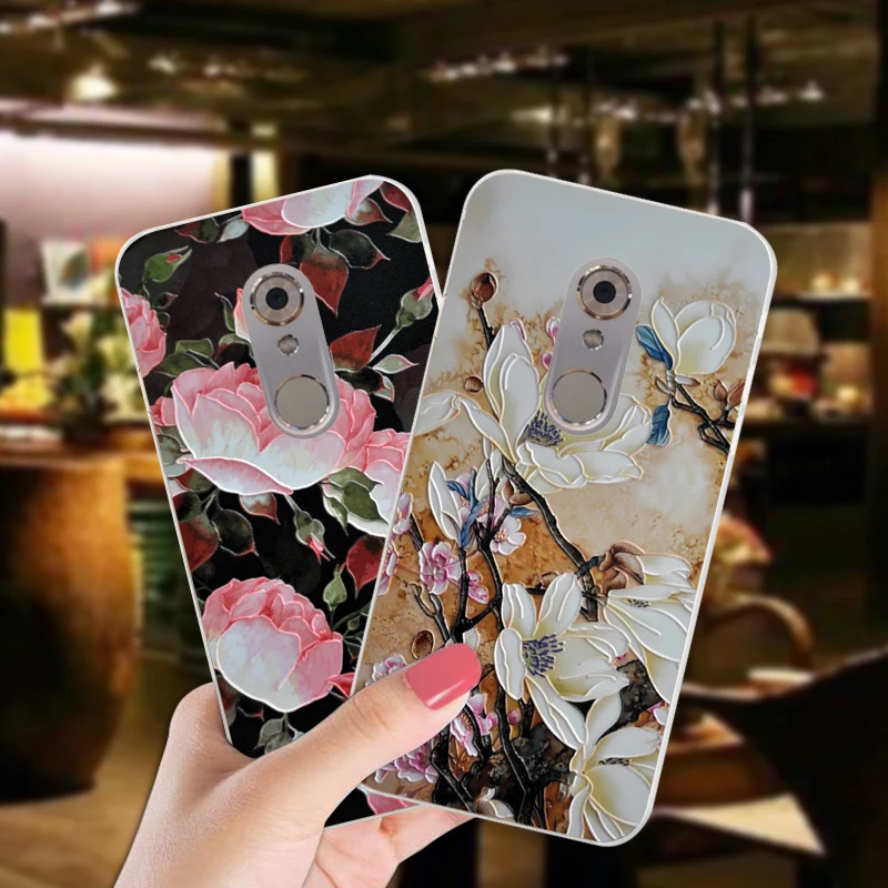 

ShuiCaoRen Luxury Silicone Case For ZTE Axon 7 Mini Pretty Flower TPU Phone Cover Bag For ZTE Axon7 A2017 Cases