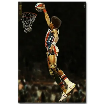 

0563A DR J - Julius Erving Dunk Basketball Sports-Wall Sticker Silk Poster Light Canvas Decoration