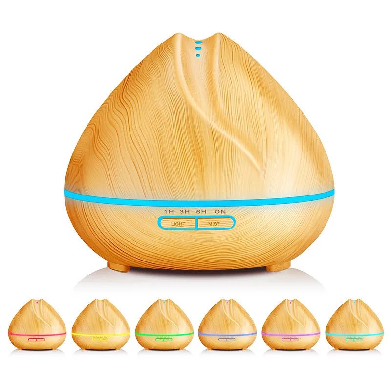 

High capacity Household Office bedroom Essential oil Wood grain Colorful Aromatherapy machine British regulatory U.S. regulation