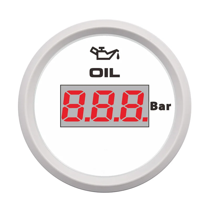52 mm Digital Engine Oil Pressure Indicator Oil Manometer IP 67