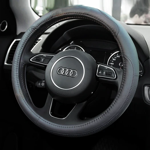 Buy Leather Car Steering Wheel Cover For Audi A1 A3 A4
