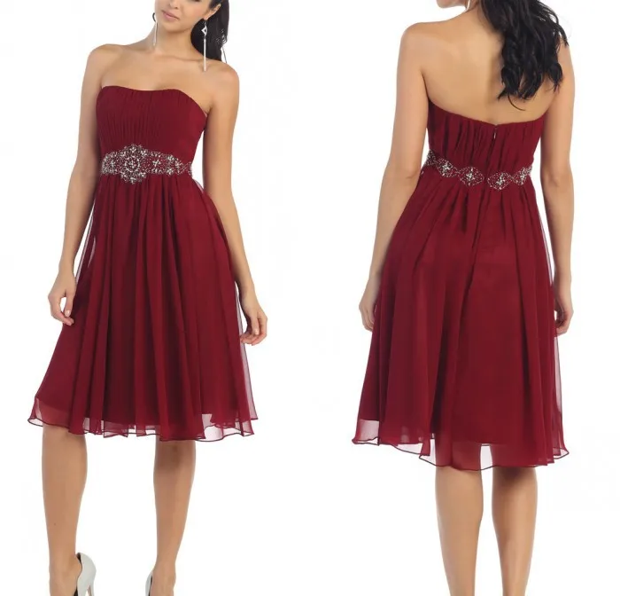 Индивидуальный заказ линия бордовый лиф сердечком платья для выпускного вечера длиной до колен шифоновые Дешевые Коктейльные платья короткий выпускной