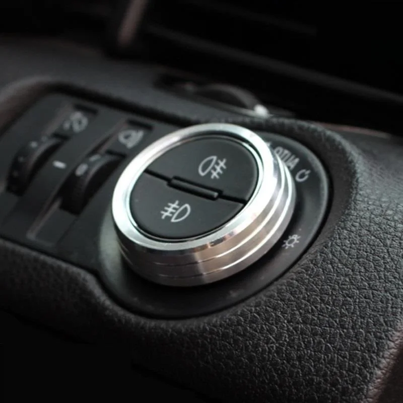 

Car Auto Chromium Headlight Switch Headlamp Button Interior Fashion Covers Protecter Accessory Bright 18 19 FOR Buick Regal