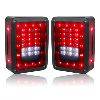 

2 X Smoked Led Tail Light For 2007-2016 Jeep Wrangler JK Rear Light Stop Light