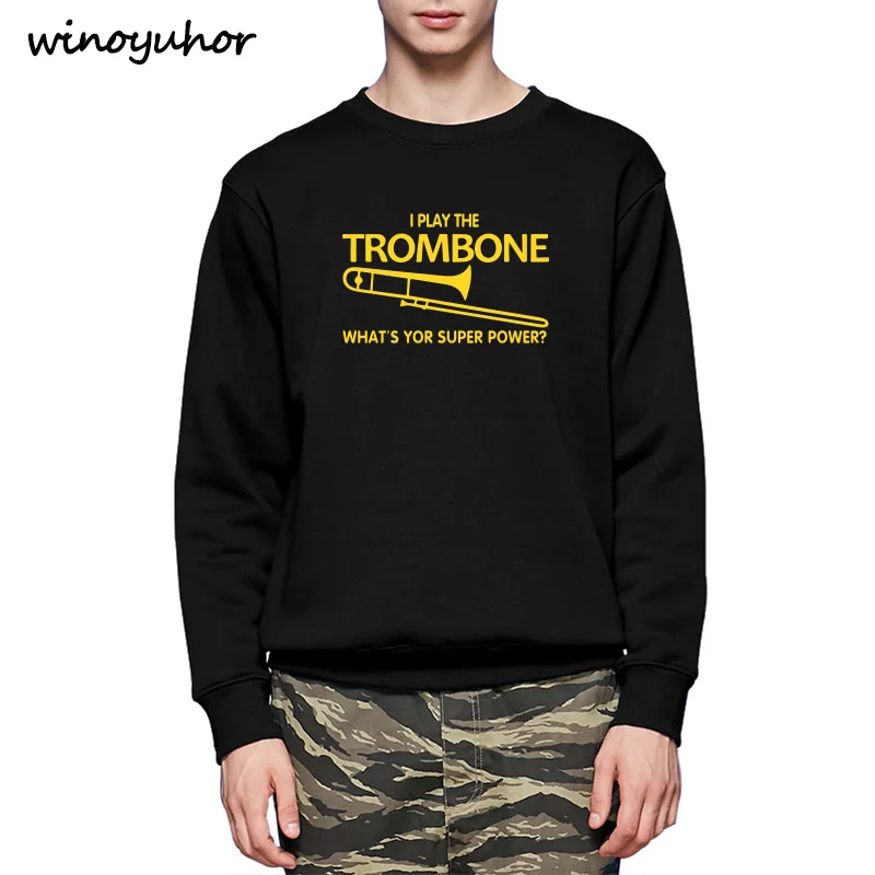 I Play The Trombone Music худи для влюбленных мужчин Зимние Модные флисовые толстовки с