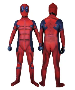 

3D printing muscles Deadpool costume Cosplay Superhero Costume Skin Zentai Bodysuit Halloween Party suit free delivery