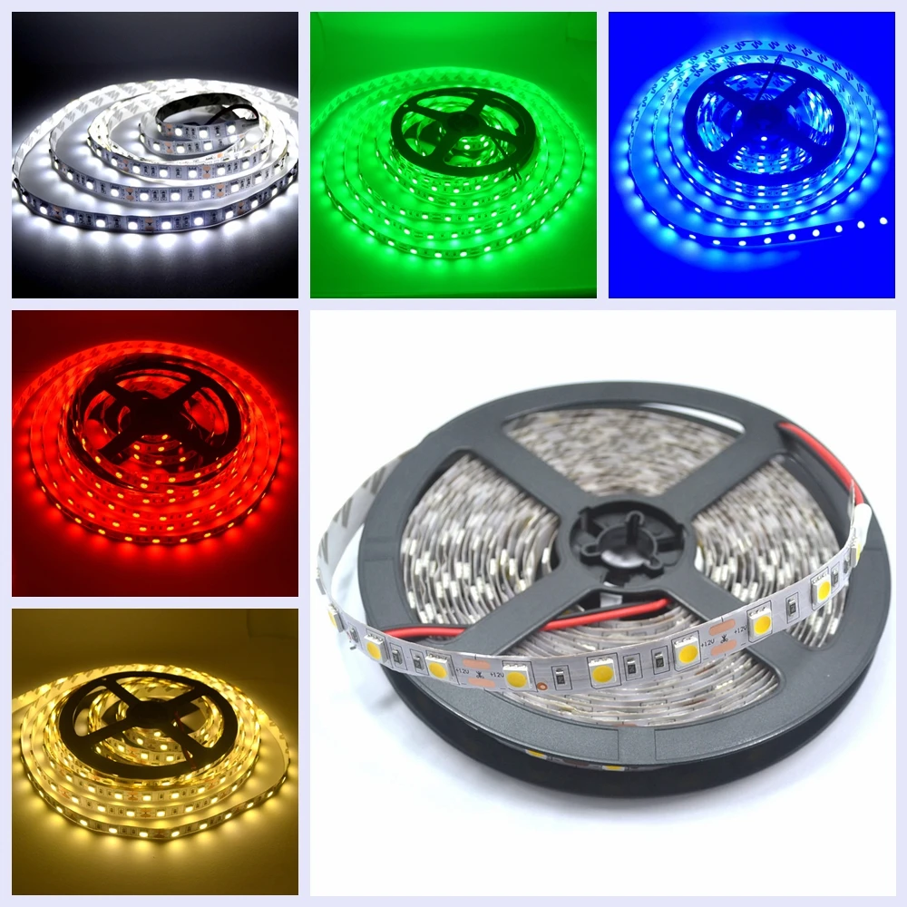 5 м 300LED 5050 SMD LED flexible strip белый RGB Красный Зеленый Синий Желтый Не водонепроницаемыйпартии свет книга свет ночного лампа настольная лампа