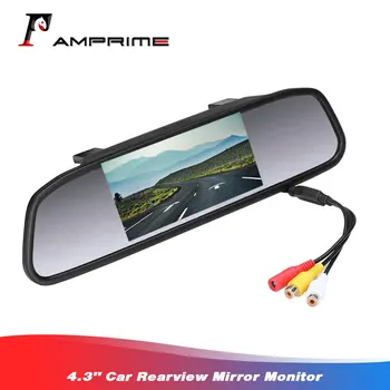 

AMPrime 4.3" Rearview Mirror Monitor Auto Parking System Car Rear View Camera Auto Reversing Parking Mirro Monitor