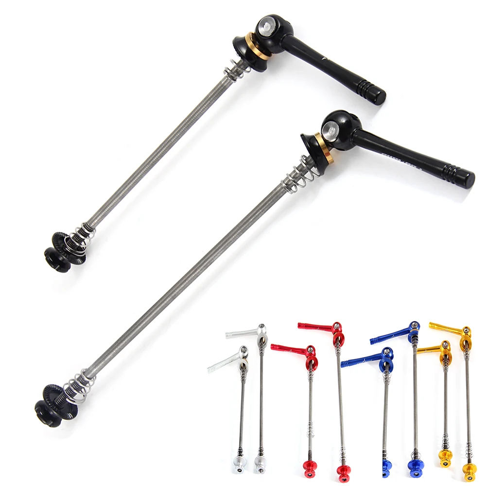 

TOMOUNT 1 Pair Bicycle Bike Wheel Hub Quick Release QR Front Rear Axle Skewer 52g Red Black Titanium alloy Bicycle Skewer