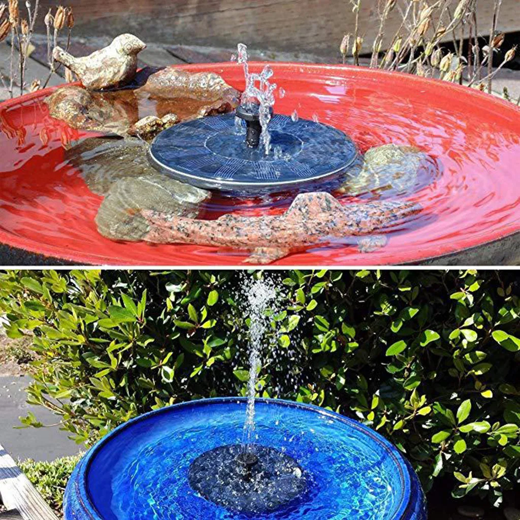 Solar Fountain Solar Water Fountain Pump Outdoor Solar Powered Bird Bath Water Fountain Pump For Pool, Garden, Aquarium