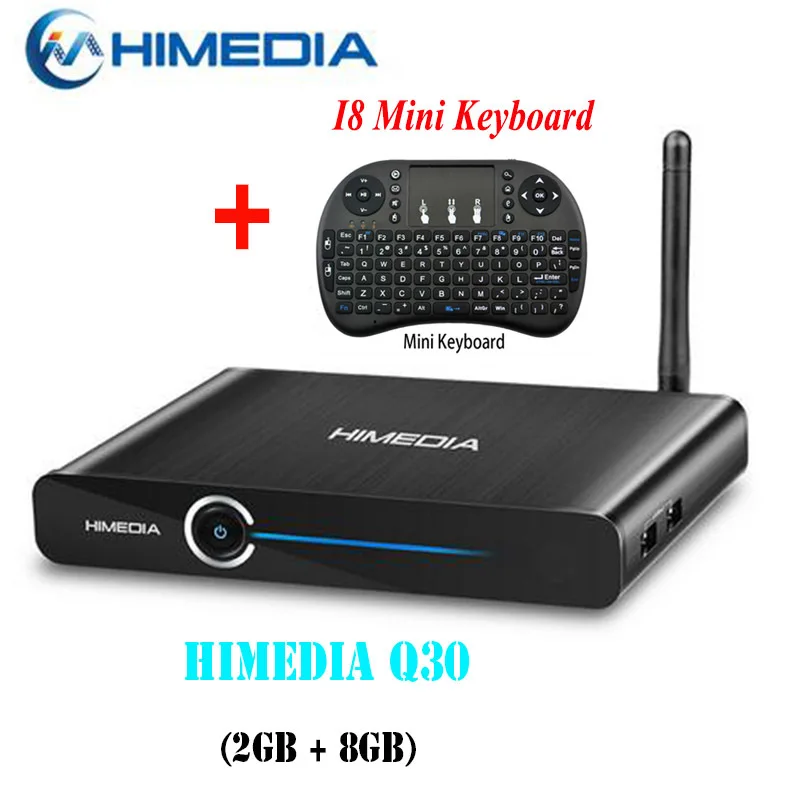 Himedia Q30 4K 3D Smart tv Android 7,1 tv Box 2 ГБ 8 ГБ; Himedia A5 Android 6,0 2 Гб 16 Гб WiFi сетевой домашний кинотеатр HD медиаплеер - Цвет: Q30 N I8 Keyboard