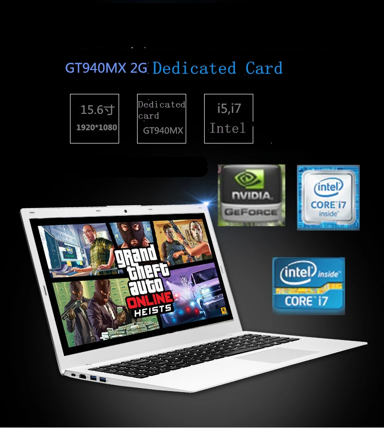 

DeeQ 15.6inch NVIDIA Geforce GT940 2GB Dedicated card best for Games Intel core i5 metal case laptop Type-c Bluetooth WIN 10