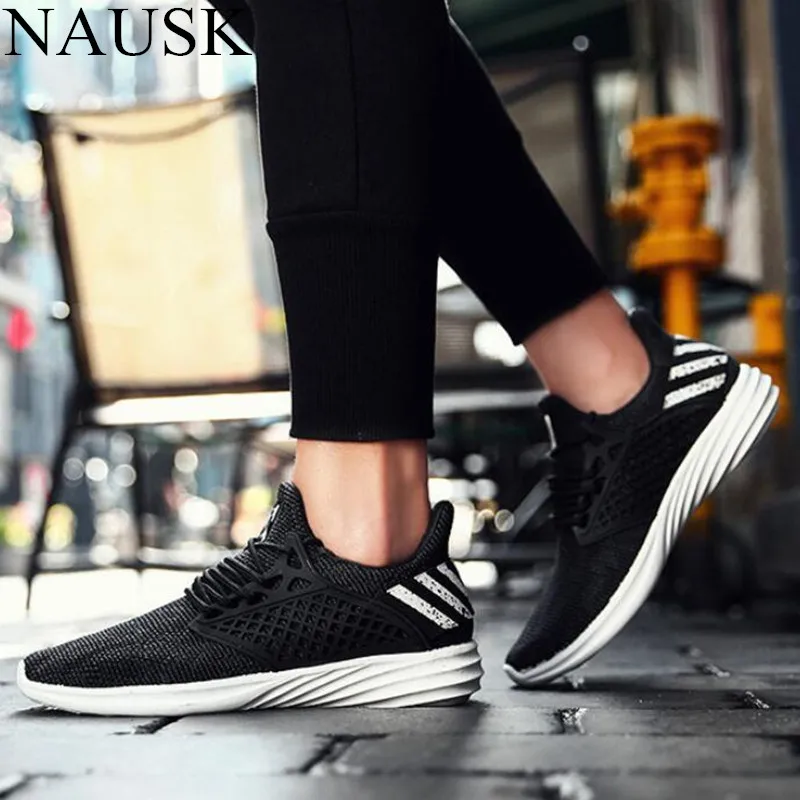 Новинка 2019, летняя мужская обувь, модная дышащая повседневная обувь из сетчатого материала, Tenis Masculino Adulto Zapatos, кроссовки, размер 39-44