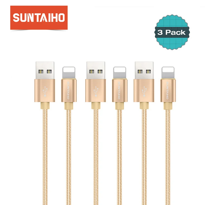 3 шт./лот USB кабель для iPhone X 8 7 Suntaiho 2.4A Быстрая Зарядка адаптер 6 6s Plus 5 передачи