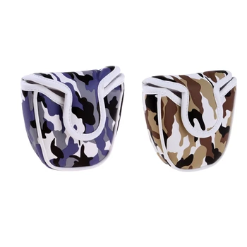 

2Pcs Premium Square Mallet Putter Cover Headcover Gift for Women Men Golf Lovers with Camouflage Pattern