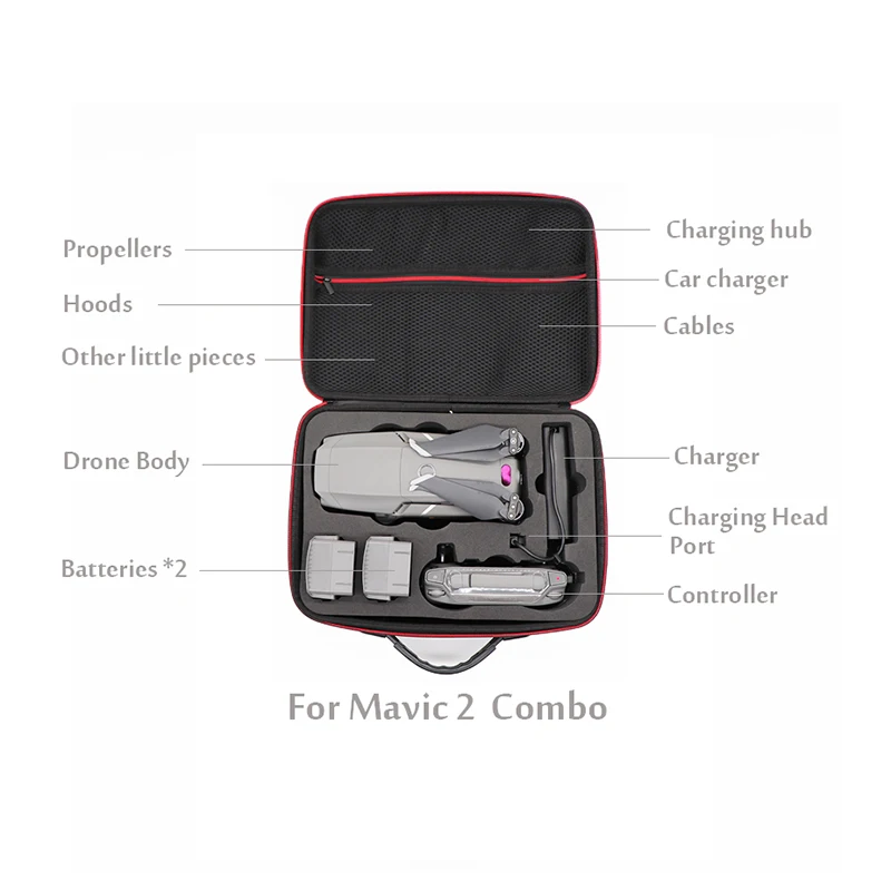 Нейлоновый EVA водостойкий Mavic 2 Pro сумка для переноски Mavic 2 Zoom Портативный чехол для хранения для DJI MAVIC 2 аксессуар для дрона