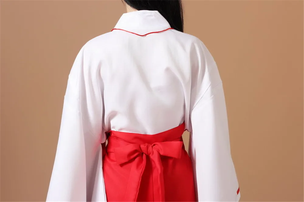 Inuyasha Kikyou костюм для косплея женский кикью японский комплект кимоно карнавальный