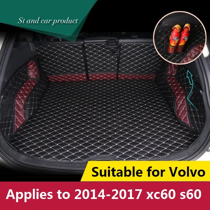 

New for Volvo xc60 s60 suitcase mat full surrounded by carpet s60 high-end box pad 2010-2017 XPE material + Clin blanket materia