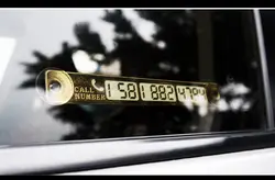 Забавные наклейки временная парковка карты номер телефона карта с уведомлениями ночник присоски пластина стайлинга автомобилей NumberCard