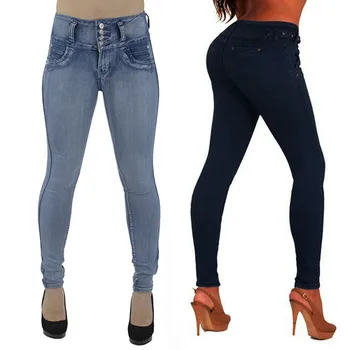 

Jeans for Women Pants High Waist Jeans Woman High Elastic Plus Size Stretch Jeans Female Washed Denim Skinny Pencil Pants 6.14
