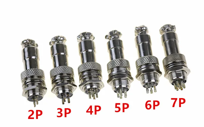 

GX12 series 2/3/4/5/6/7 Pin Male & Female Wire Panel Connector Circular Screw Type Electrical Connector Socket Plug