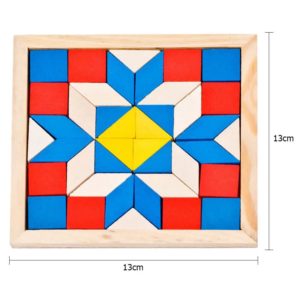 Ttnight Деревянный Tangram головоломка красочные головоломки игрушка игра дошкольного интеллектуального образования игрушки ребенок рождественские подарки - Цвет: j