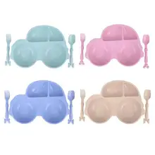 Детская тарелка с сеткой, креативная тарелка, набор детской посуды из пшеничной соломы