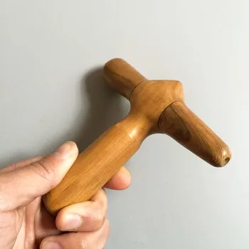 

Wood Hand Foot Leg Body Massage Acupuncture Acupoint Stick Cross Hammer Health Care Tool TK-ing