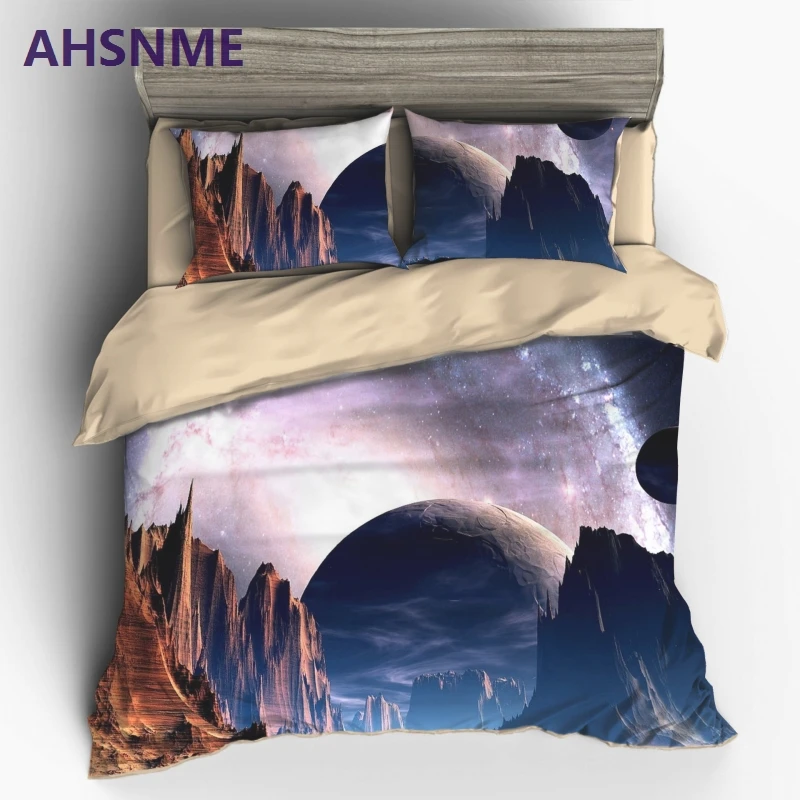 

AHSNME Star Trek Unknown Desolate planet Planet Duvet Cover Set US / EU / AU Double Queen King Size Bedclothes Bed Linen S