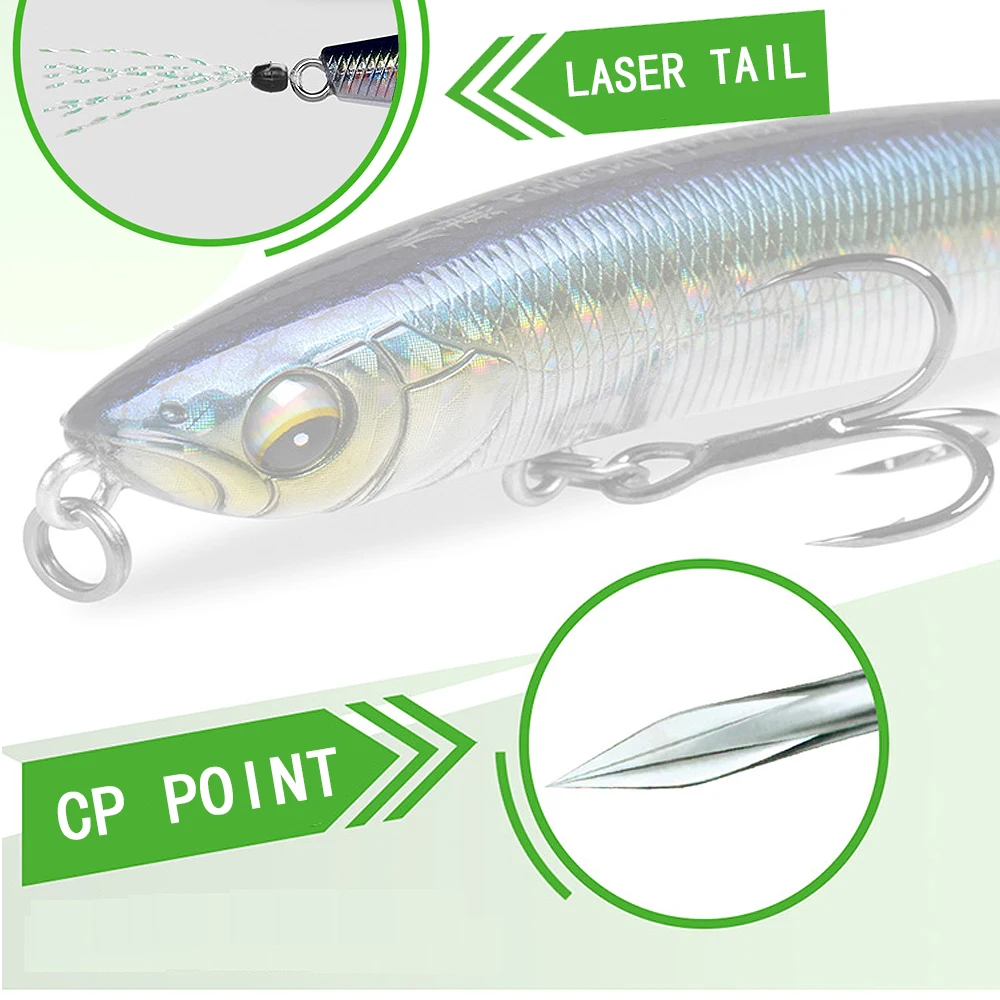 SFT Sinking Lure Stickbait 70mm 10g Excellent Wobbler Sink Minnow Pencil  Fishing Lures Artificial Bait For Pike Fishing