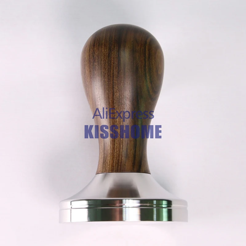 Beste 304 Roestvrij Staal Koffie Sabotage Chacate Preto Houten Handvat Koffie Poeder Hamer 41 49 51 53  57 57.5 58 58.35mm Cafe Accessoires