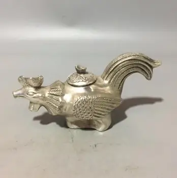 

Collection archaize white copper cock teapot crafts statue