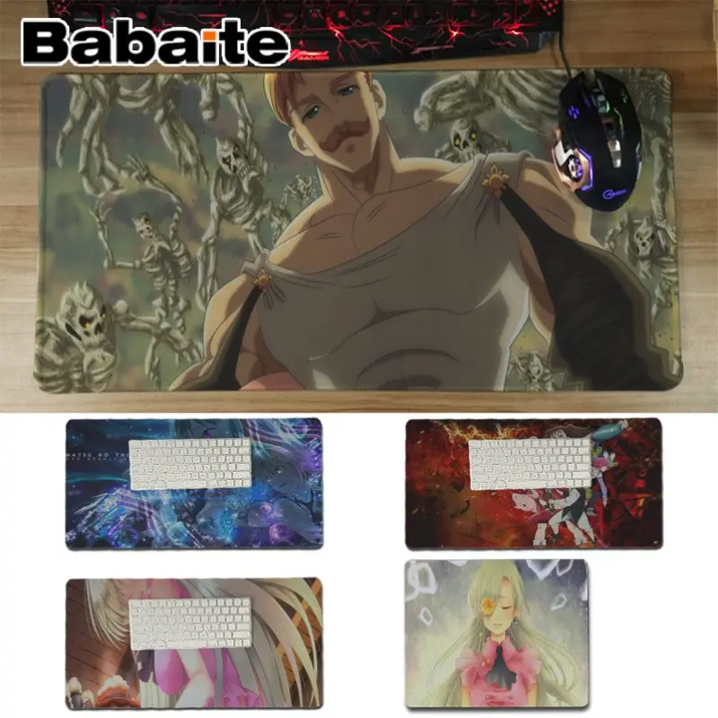 

Babaite New Designs Seven Deadly Sins MousePads Computer Laptop Anime Mouse Mat Unique Desktop Pad Game Lockedge Mousepad