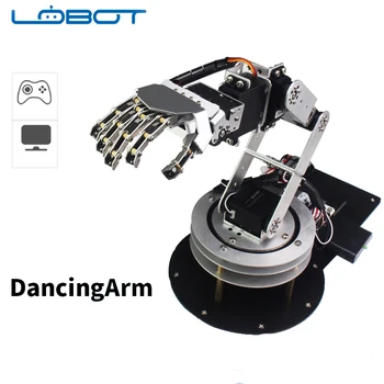 

6DOF Robot Arduino Arm Five Fingers Alloy Dancing Hand Kit with Humanoid Remote Control RC Parts Robot