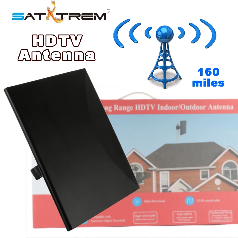 

SatXtrem 318A Digital HDTV Outdoor Base Station Antenna Lightning Protection DVB T 160 Miles 260km Signal Amplifier TV Aerial