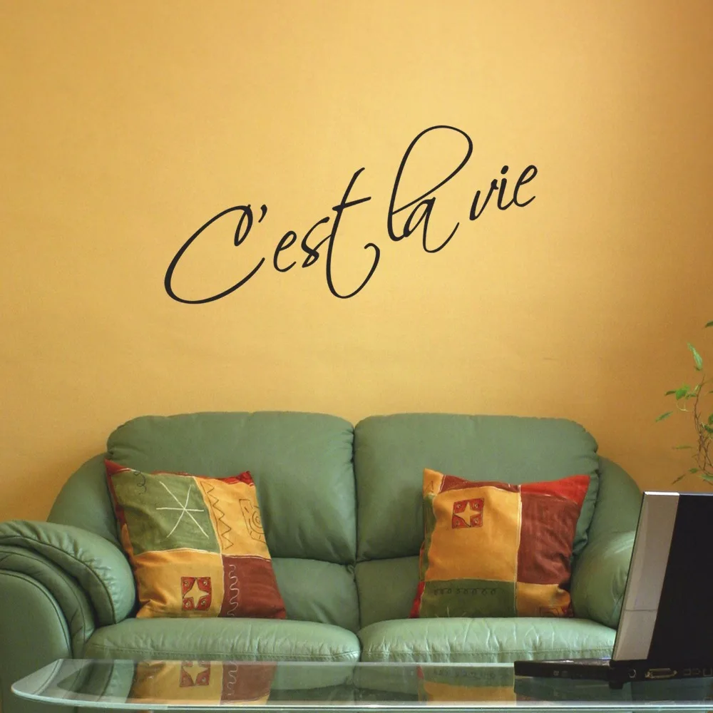 Cɾst la vie wall sticker - That's life Quote Wall Decal Living Room Home Decoration Family Mural Poster | Дом и сад