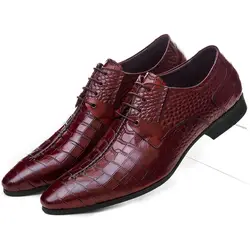 Большой Размеры EUR45 Серпантин черный/коричневый загар острый носок мужские свадебные туфли из натуральной кожи Обувь в деловом стиле