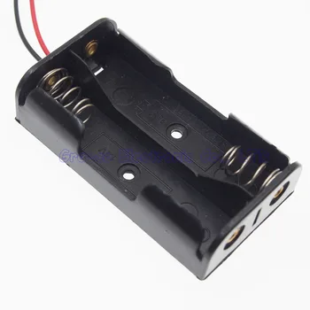 

200pcs 2 x AA Battery Cover Shell Case Battery Case 2 slots AA Battery Box with wire