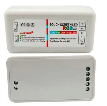 

DC12-24A RGBW led controller 2.4G touch screen RF remote control for led stript,1set/lot,free shipping