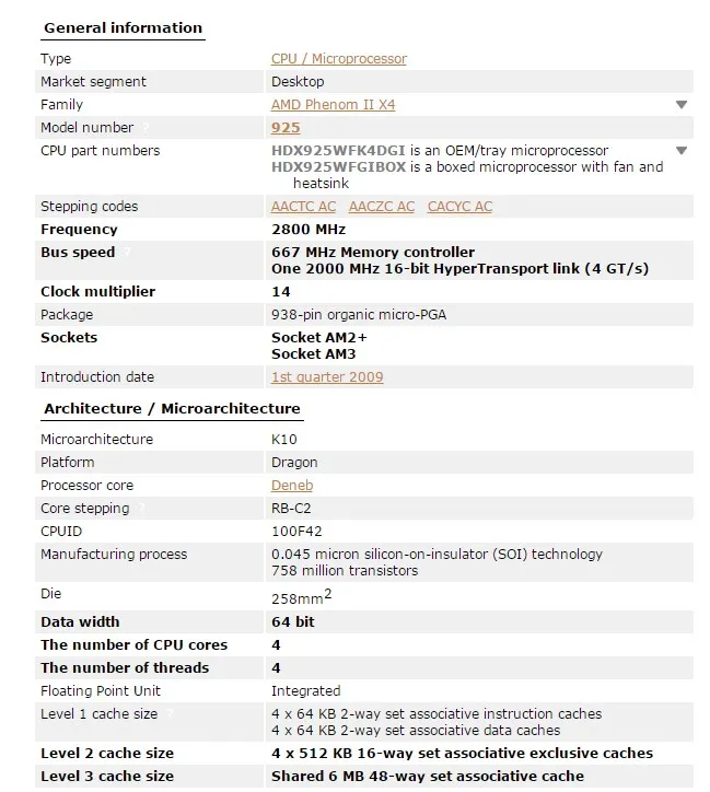 Процессор AMD Phenom II X4 925 HDX925WFK4DGI cpu Socket AM3 95W 2,8 GHz 938-pin четырехъядерный настольный процессор cpu X4 925 socket am3